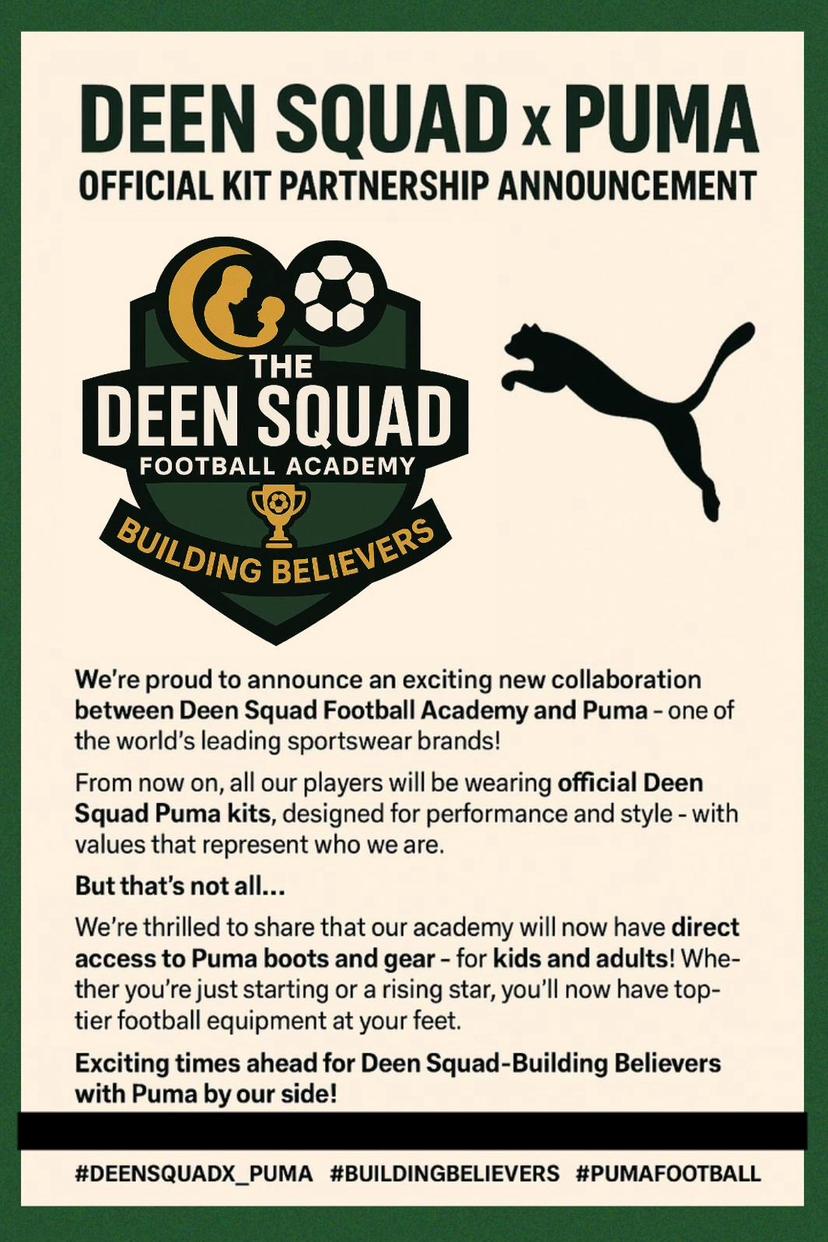 Deen Squad x Puma Official Kit Partnership Announcement